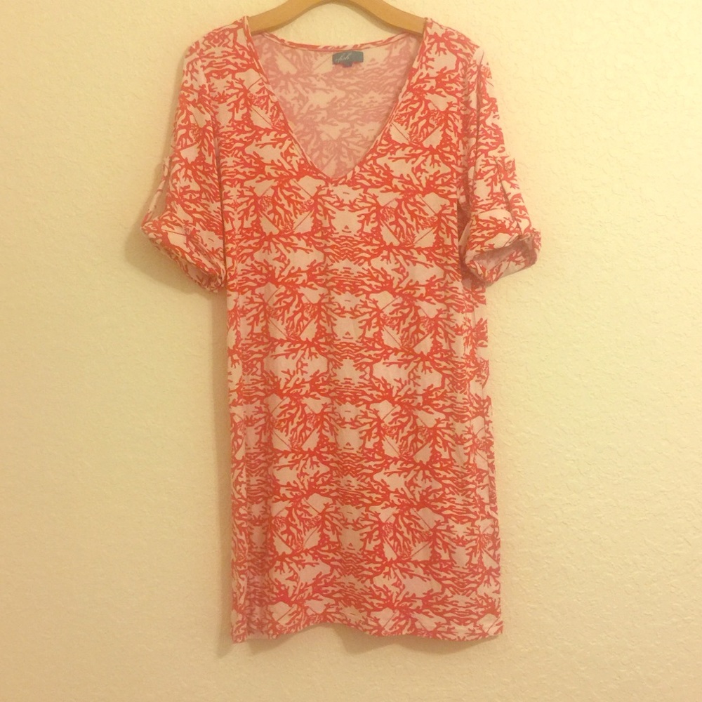 Coral printed Dress